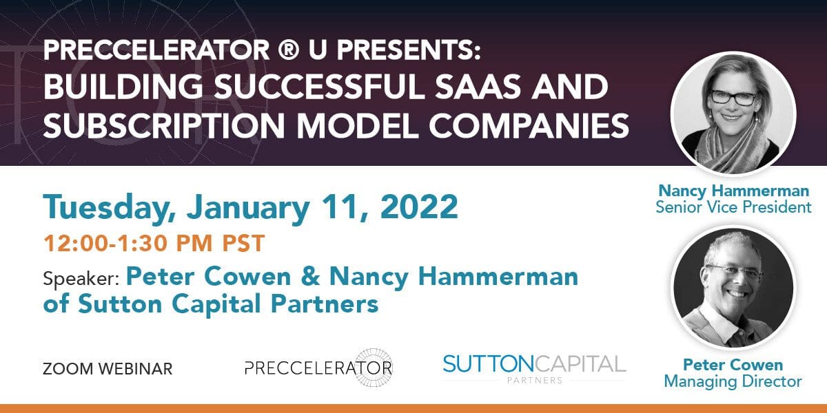 Preccelerator® U: Building Successful SAAS and Subscription Model Companies